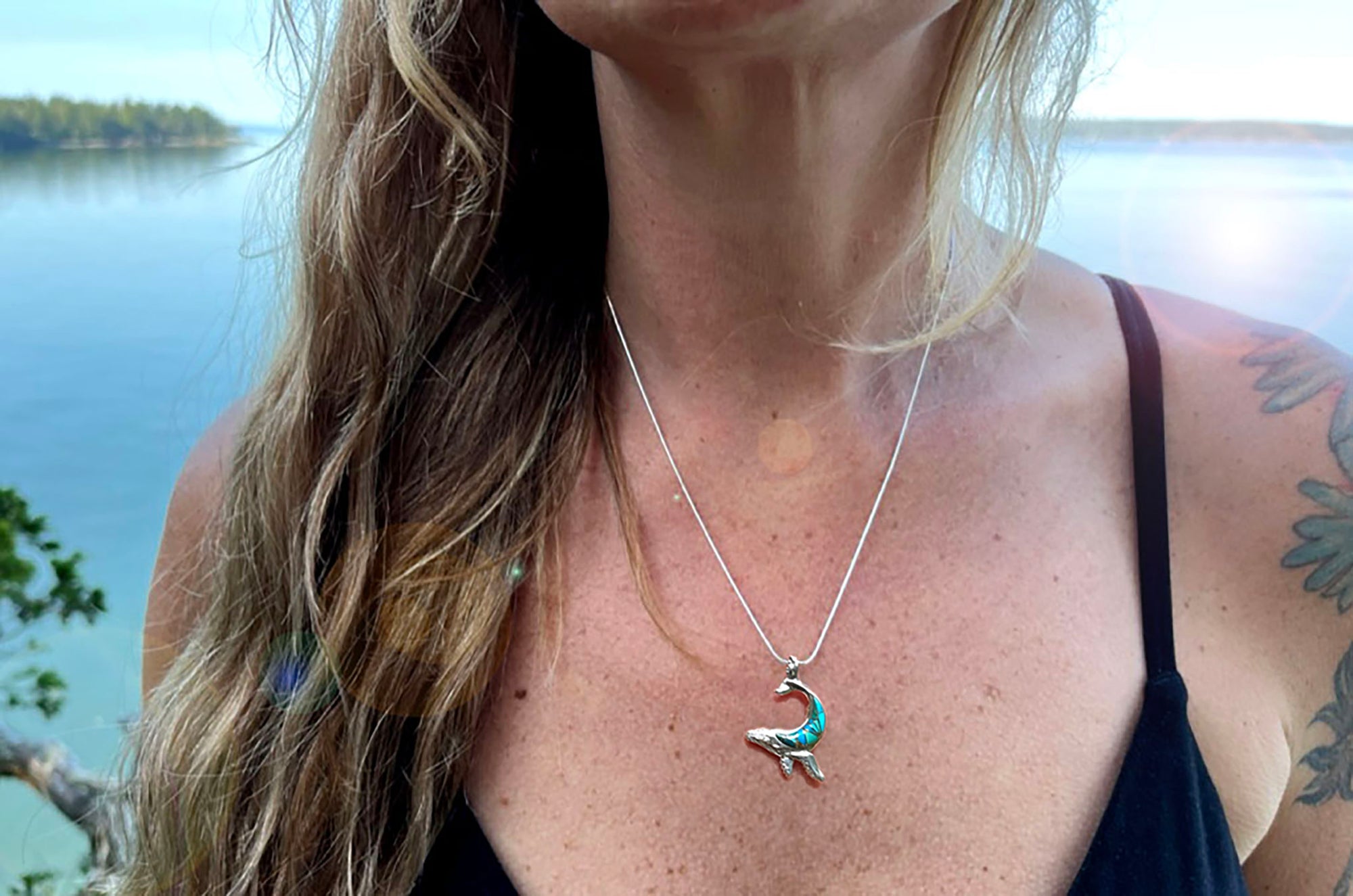 Celestial Humpback Inlay Necklace - Wanderlust + Wildhearts