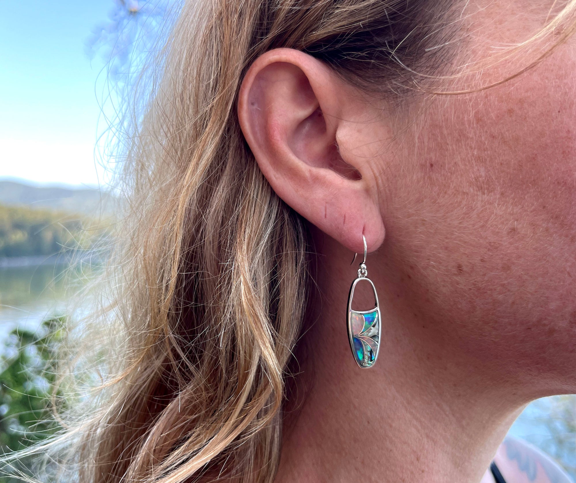 Open Shield Inlay Earring - Wanderlust + Wildhearts