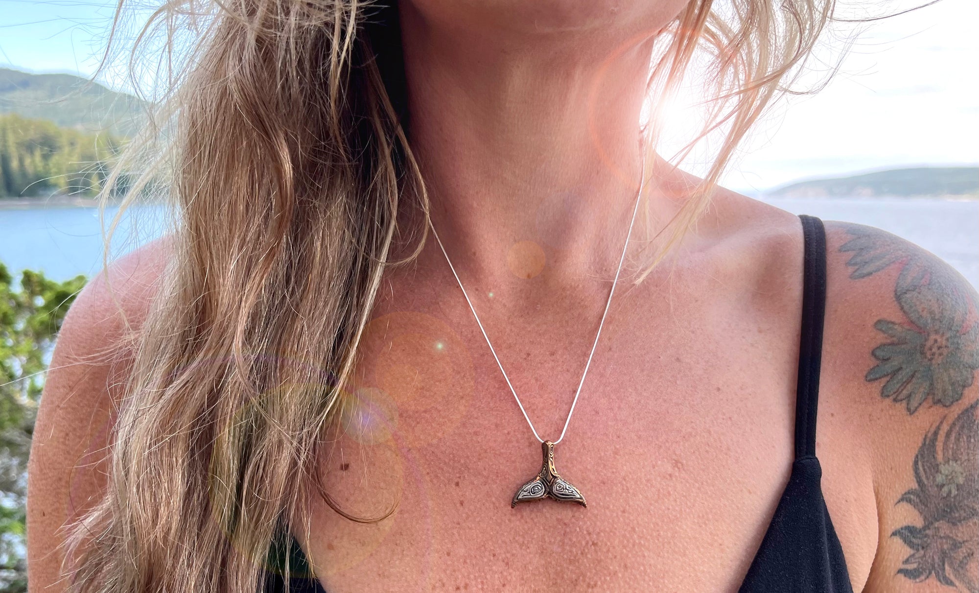 Whale Fluke Necklace- Overlay - Wanderlust + Wildhearts