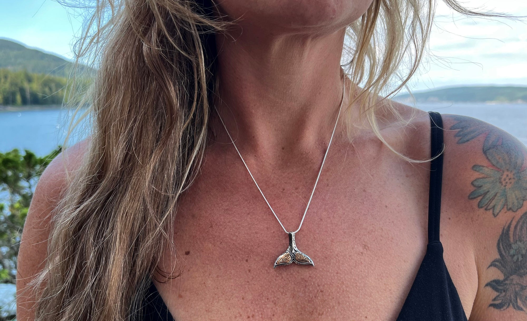 Whale Fluke Necklace- Overlay - Wanderlust + Wildhearts