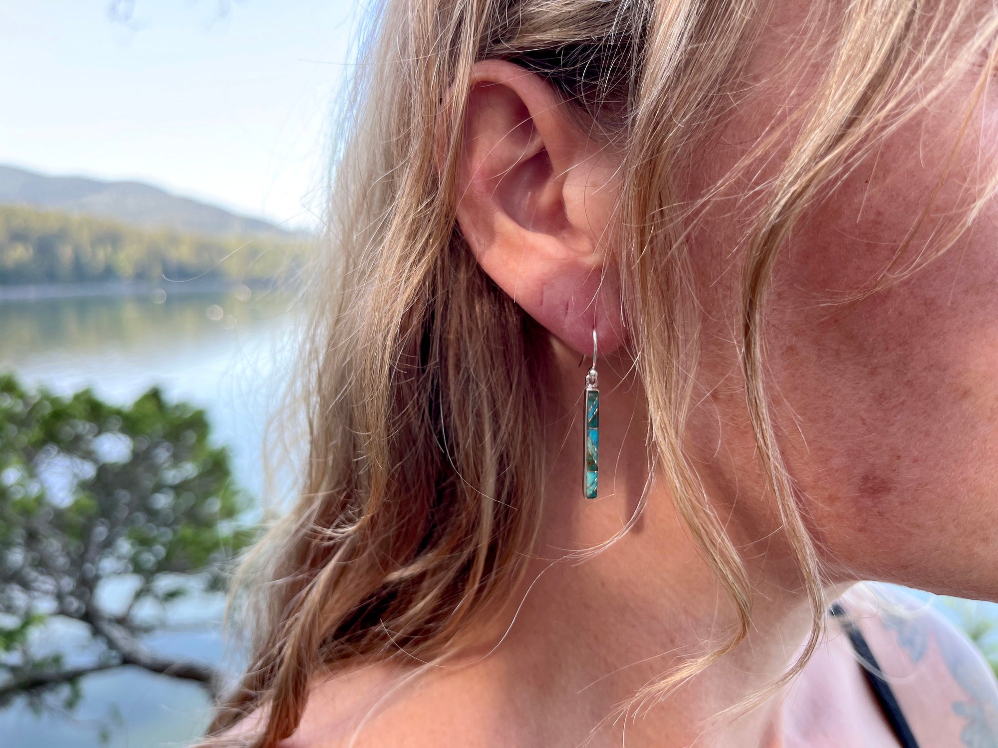 Linear Totem Inlay Earring - Wanderlust + Wildhearts