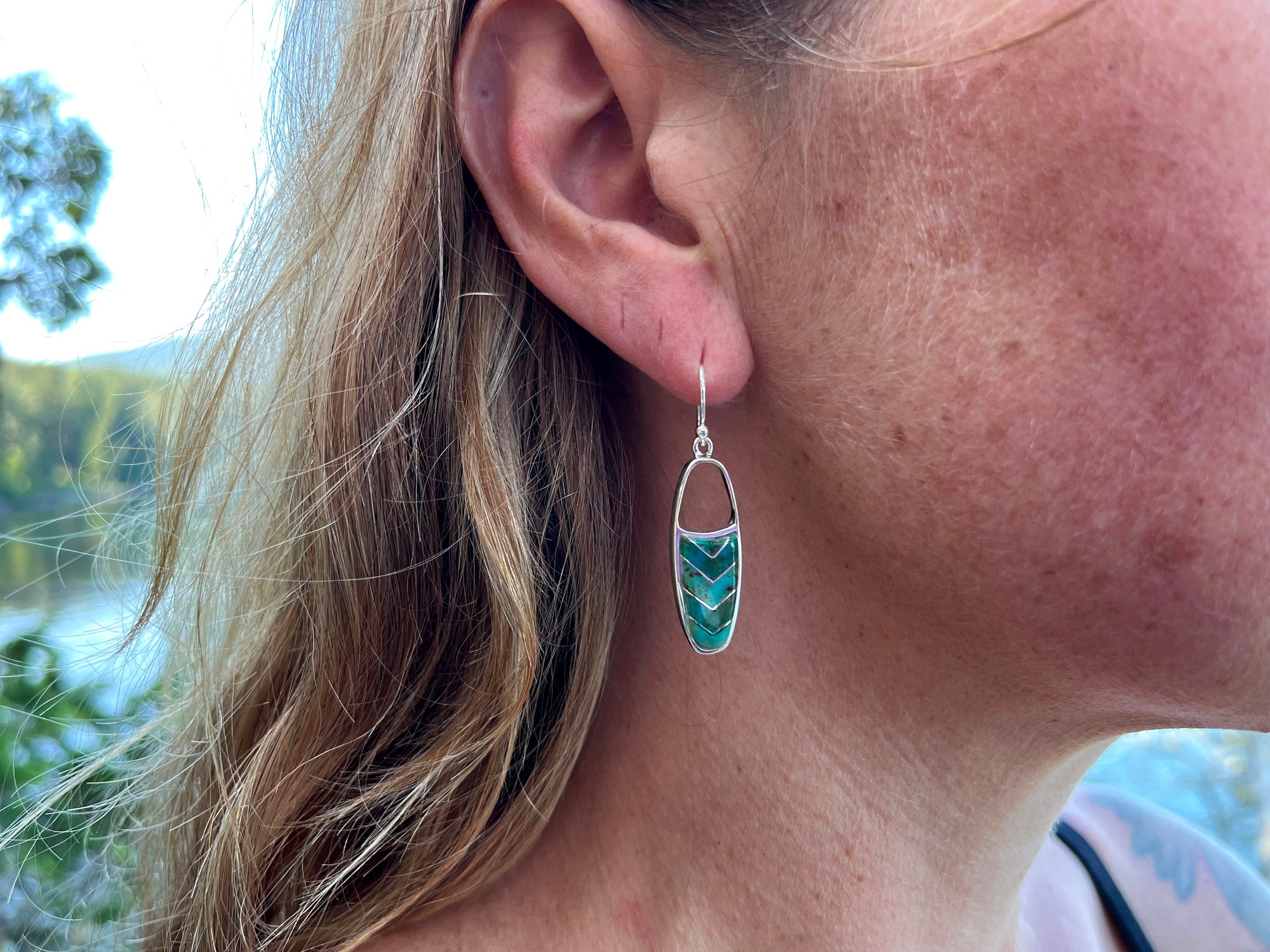 Open Shield Inlay Earring - Wanderlust + Wildhearts