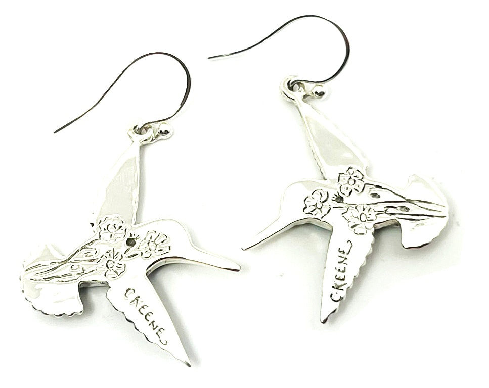 Hummingbird Inlay Earrings - Wanderlust + Wildhearts