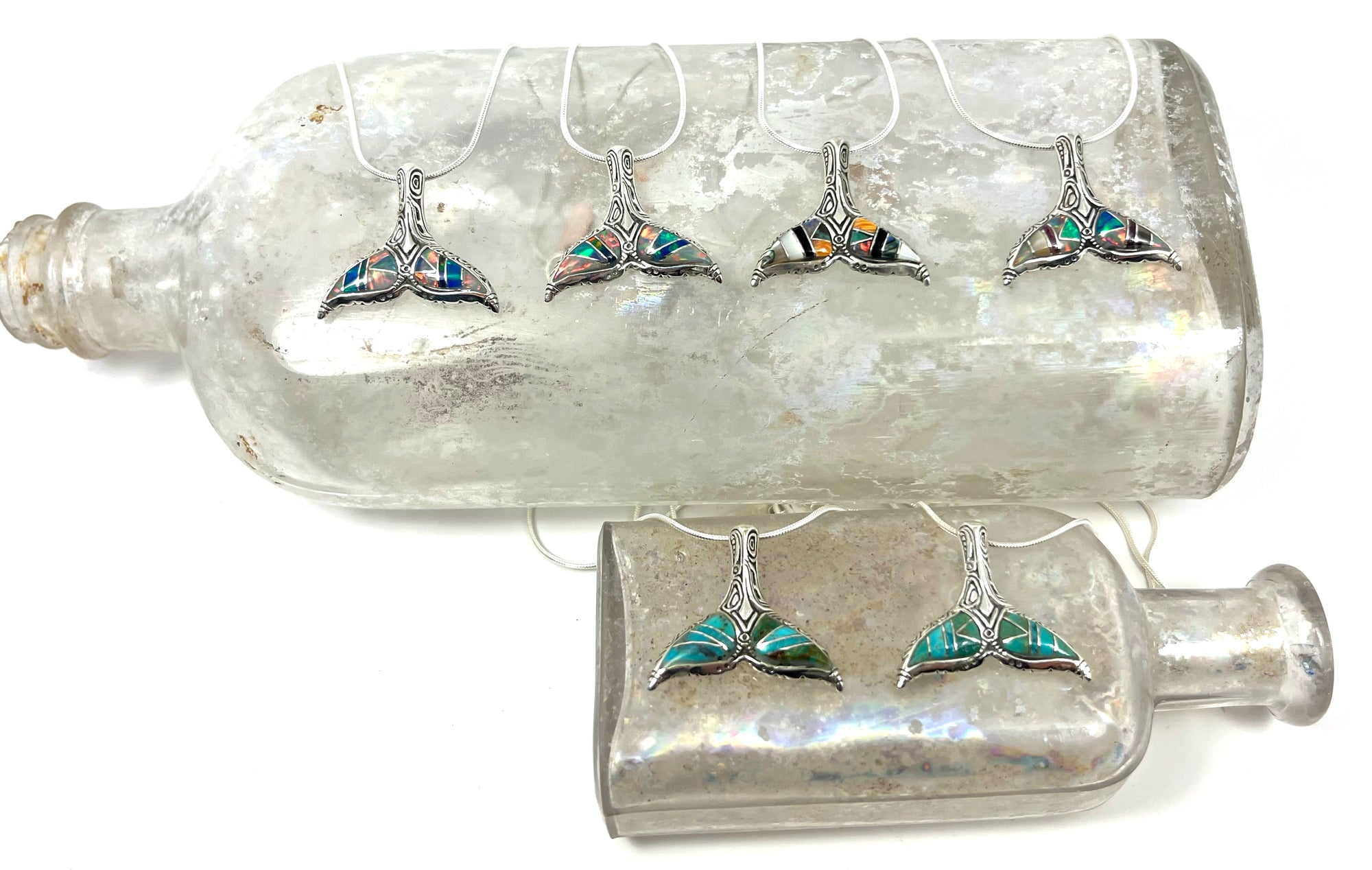 Whale Fluke Necklace- Inlay - Wanderlust + Wildhearts