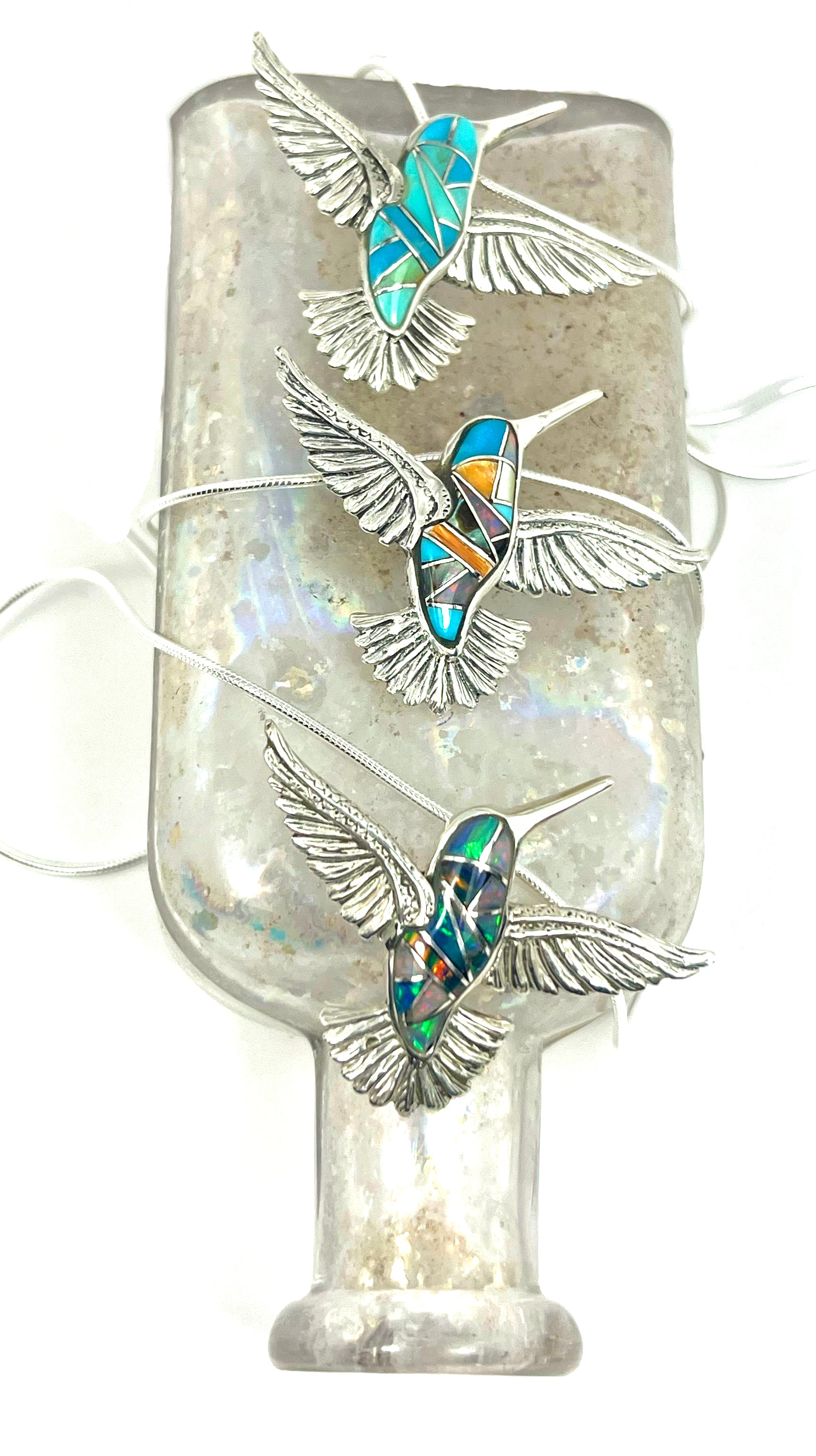 Hummingbird Inlay Necklace - Wanderlust + Wildhearts