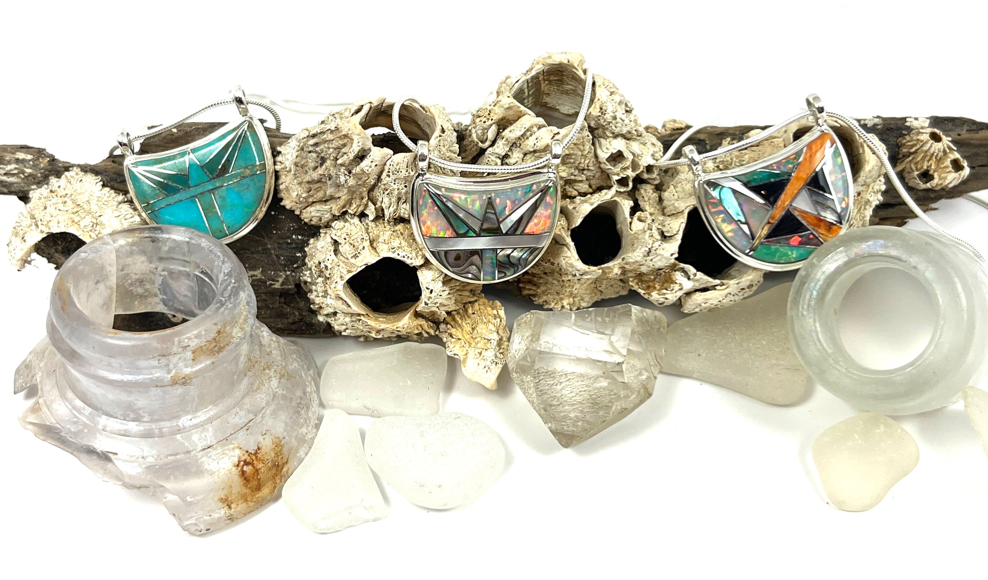 Mosaic Shield Inlay Necklace - Wanderlust + Wildhearts