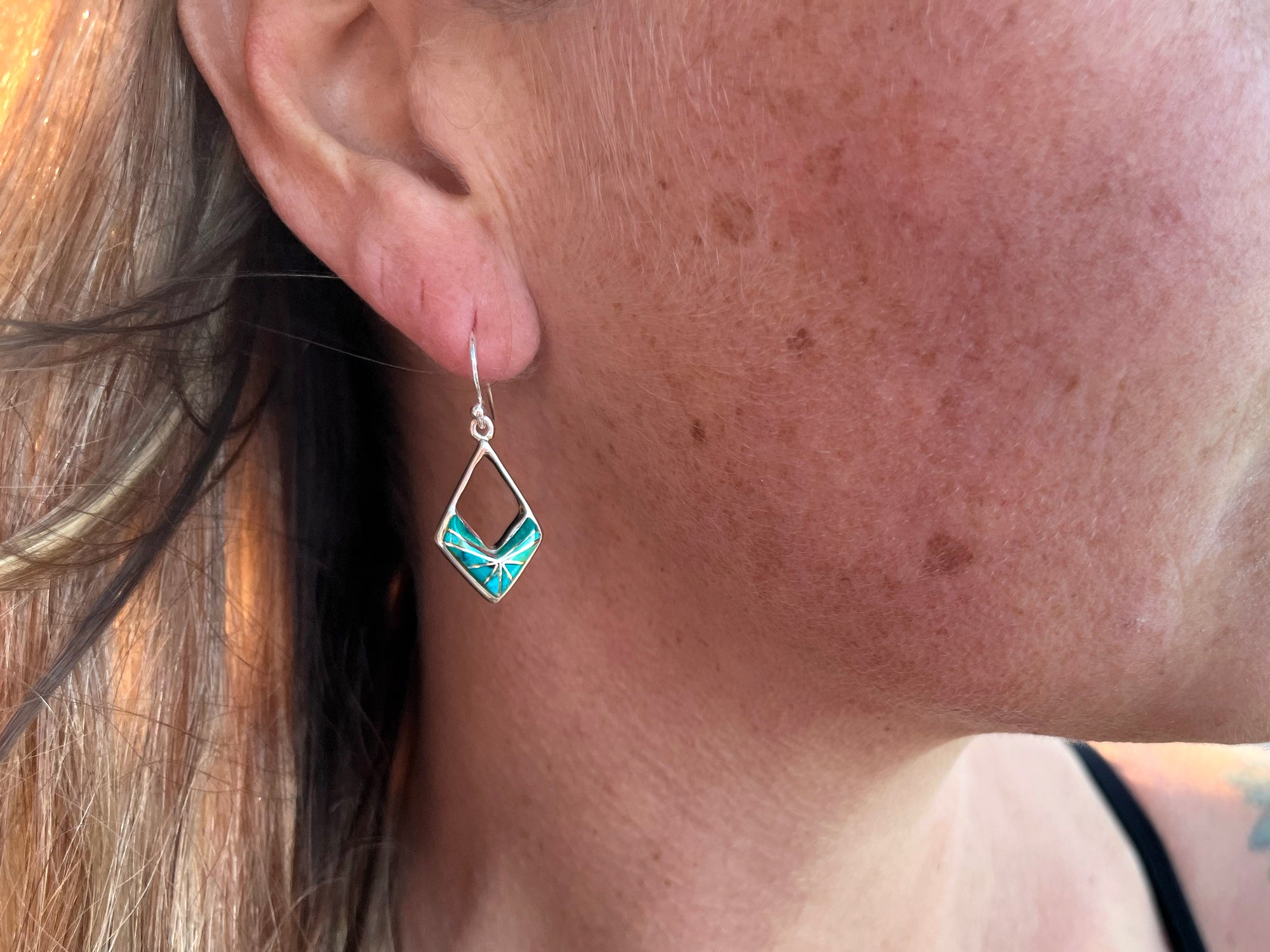 Open Diamond Inlay Earring - Wanderlust + Wildhearts