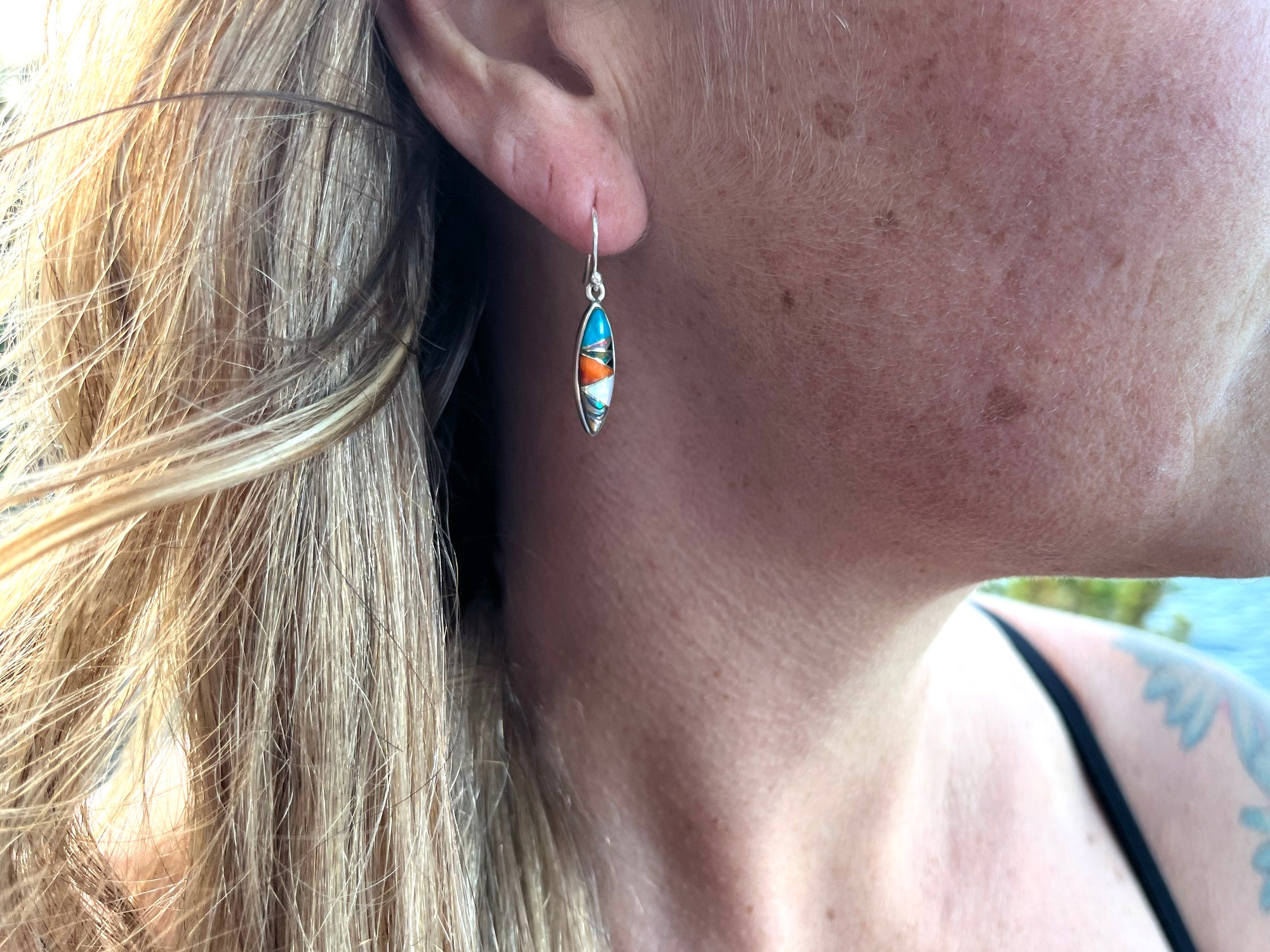 Leaf Inlay Earring - Wanderlust + Wildhearts