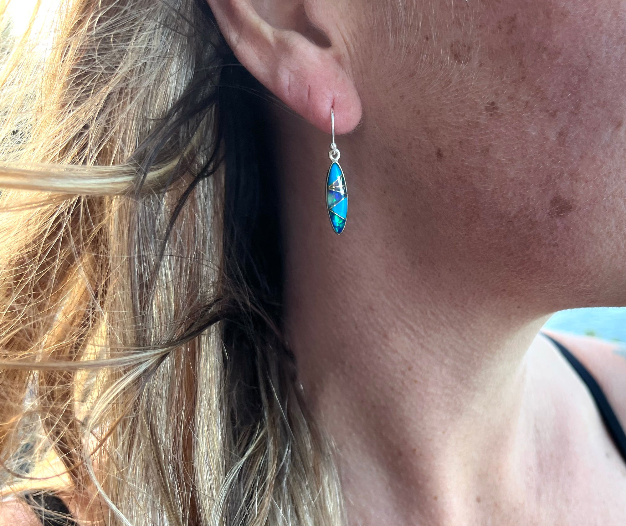 Leaf Inlay Earring - Wanderlust + Wildhearts