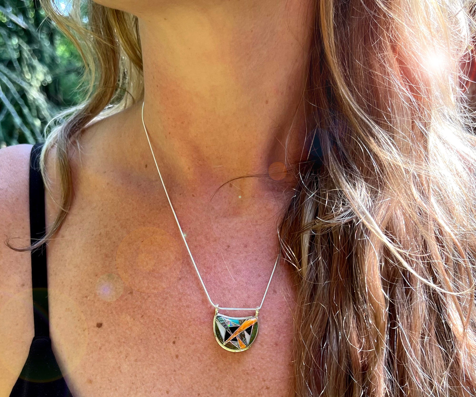 Luna Mosaic Inlay Necklace - Wanderlust + Wildhearts