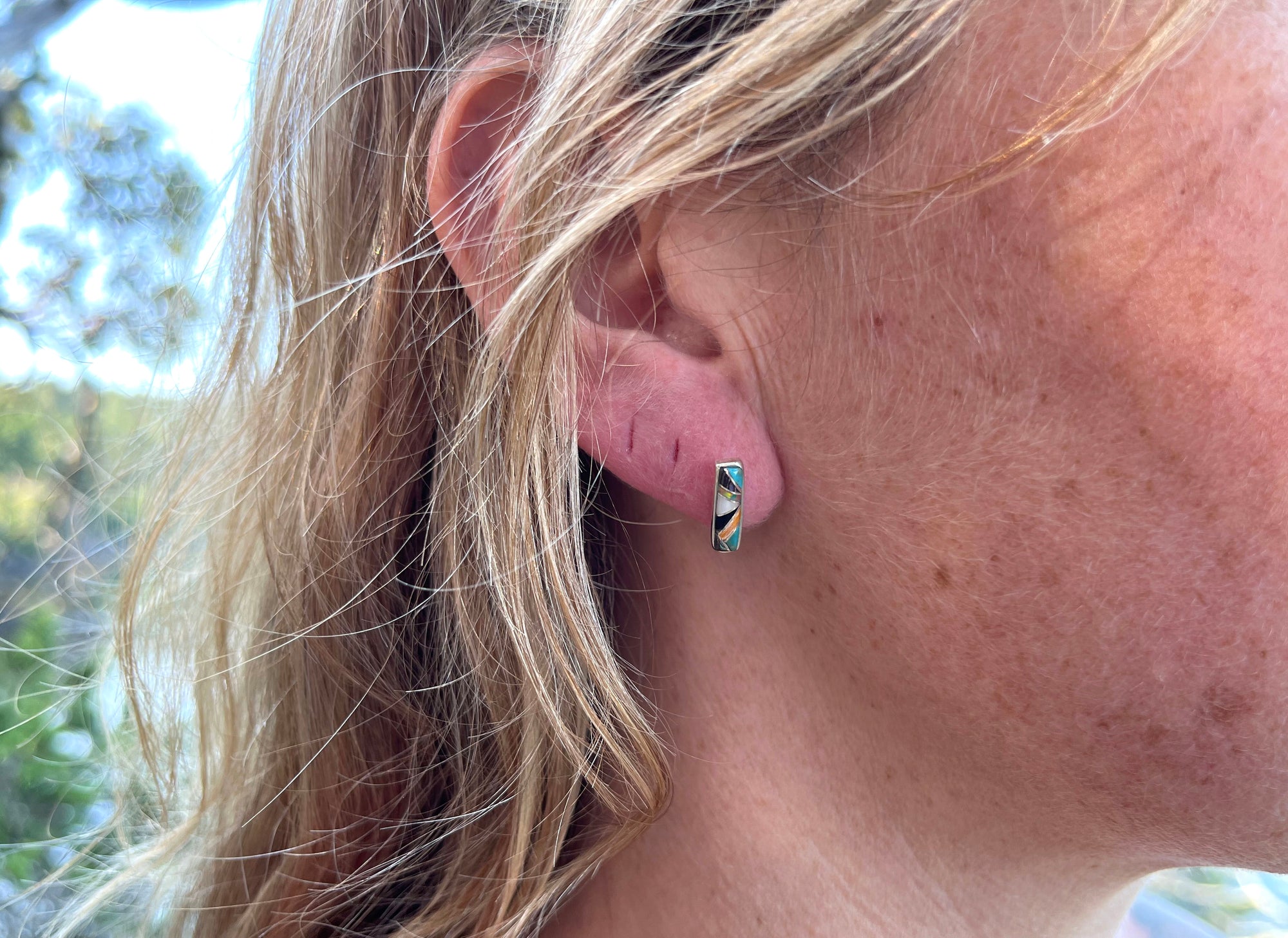 Totem Inlay Post Earring - Wanderlust + Wildhearts