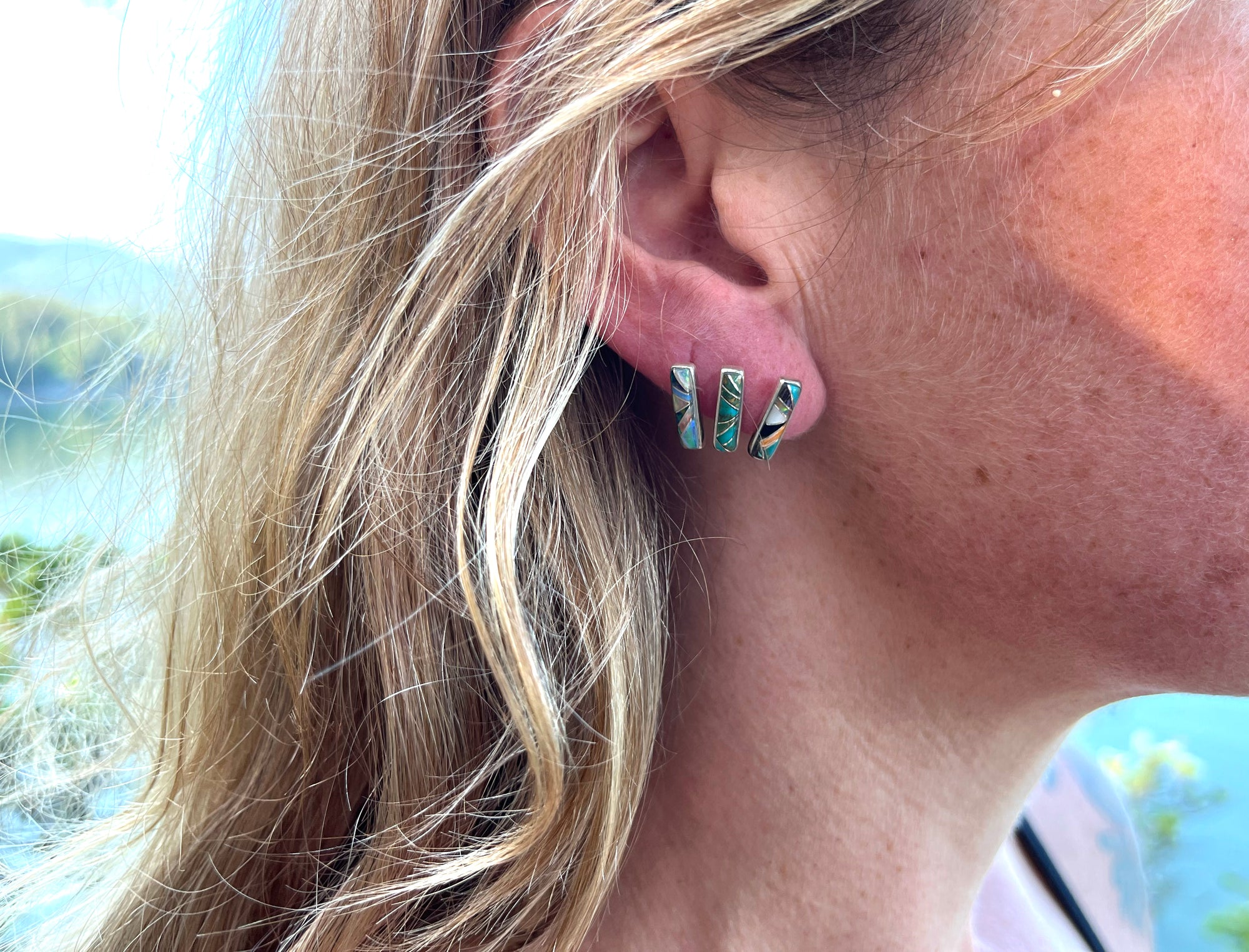 Totem Inlay Post Earring - Wanderlust + Wildhearts