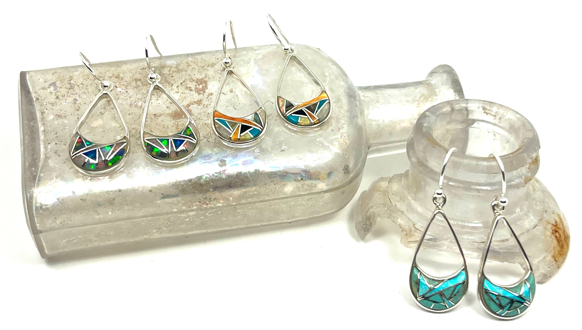 Open Crescent Inlay Earring - Wanderlust + Wildhearts