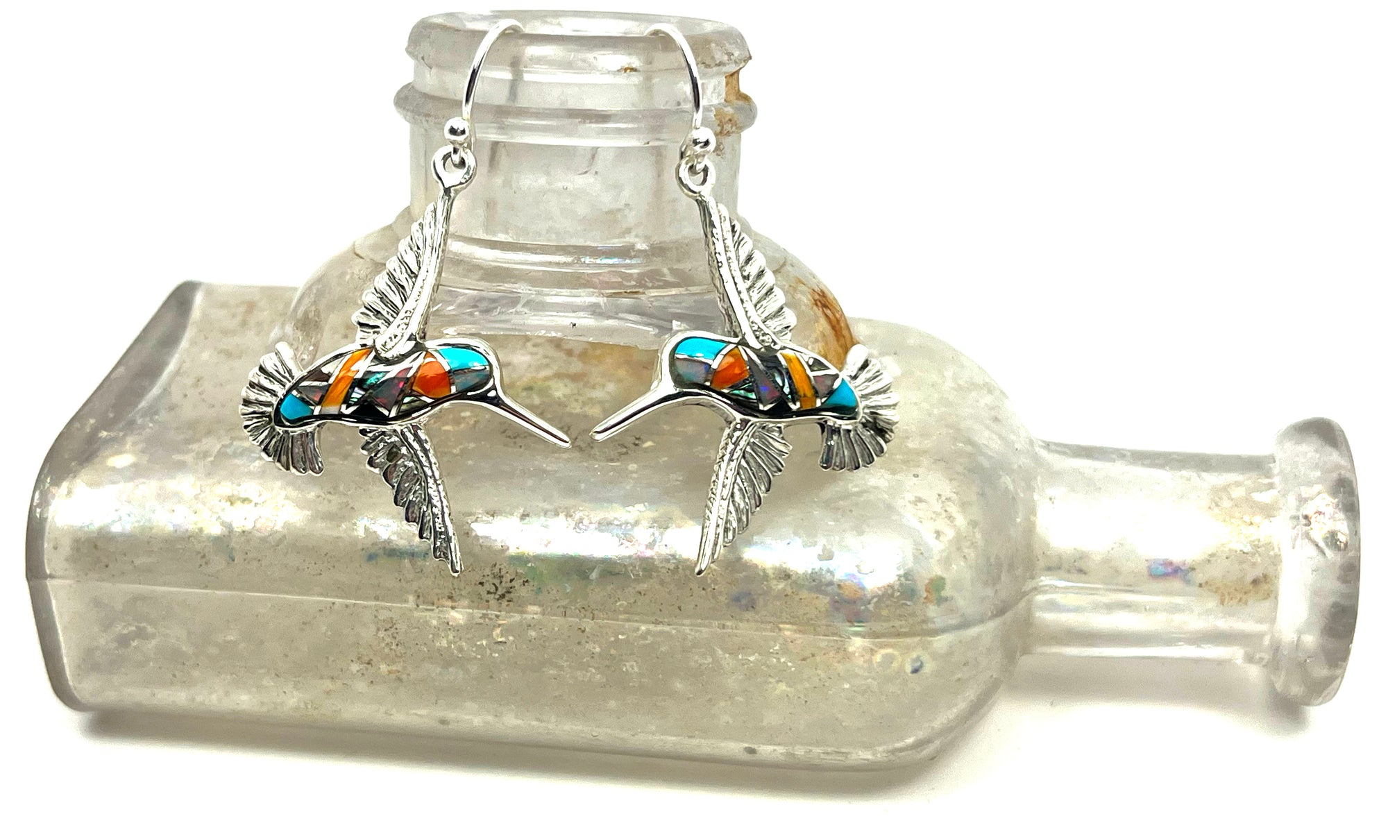 Hummingbird Inlay Earrings - Wanderlust + Wildhearts