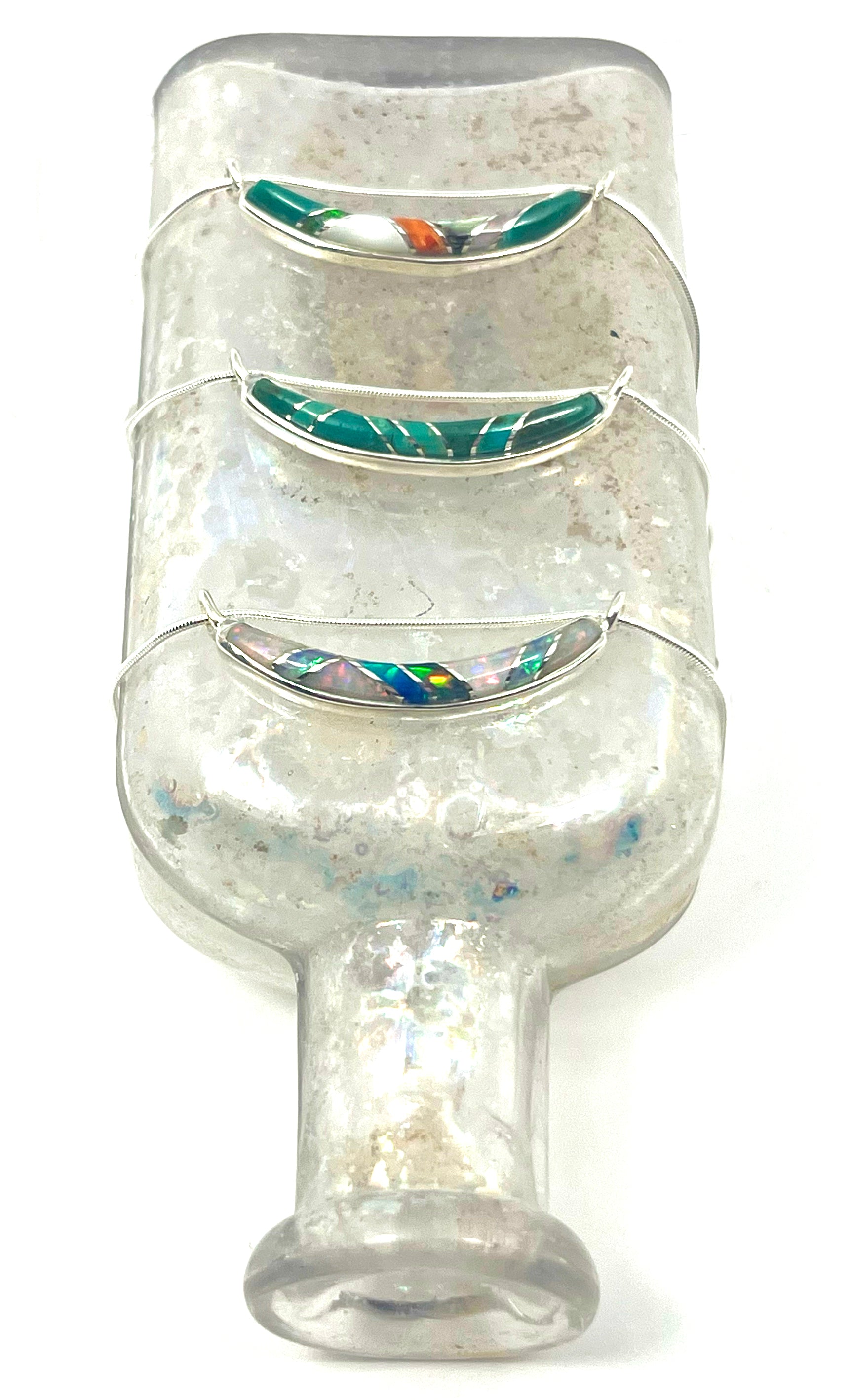 Linear Inlay Crescent Necklace - Wanderlust + Wildhearts