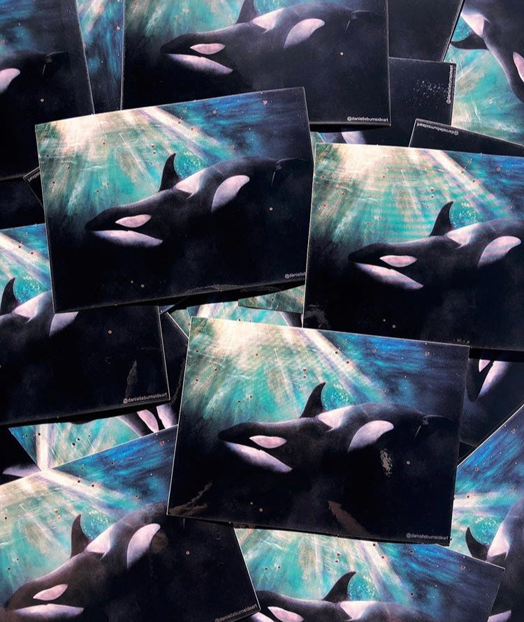 Orca- Copper Sticker - Wanderlust + Wildhearts