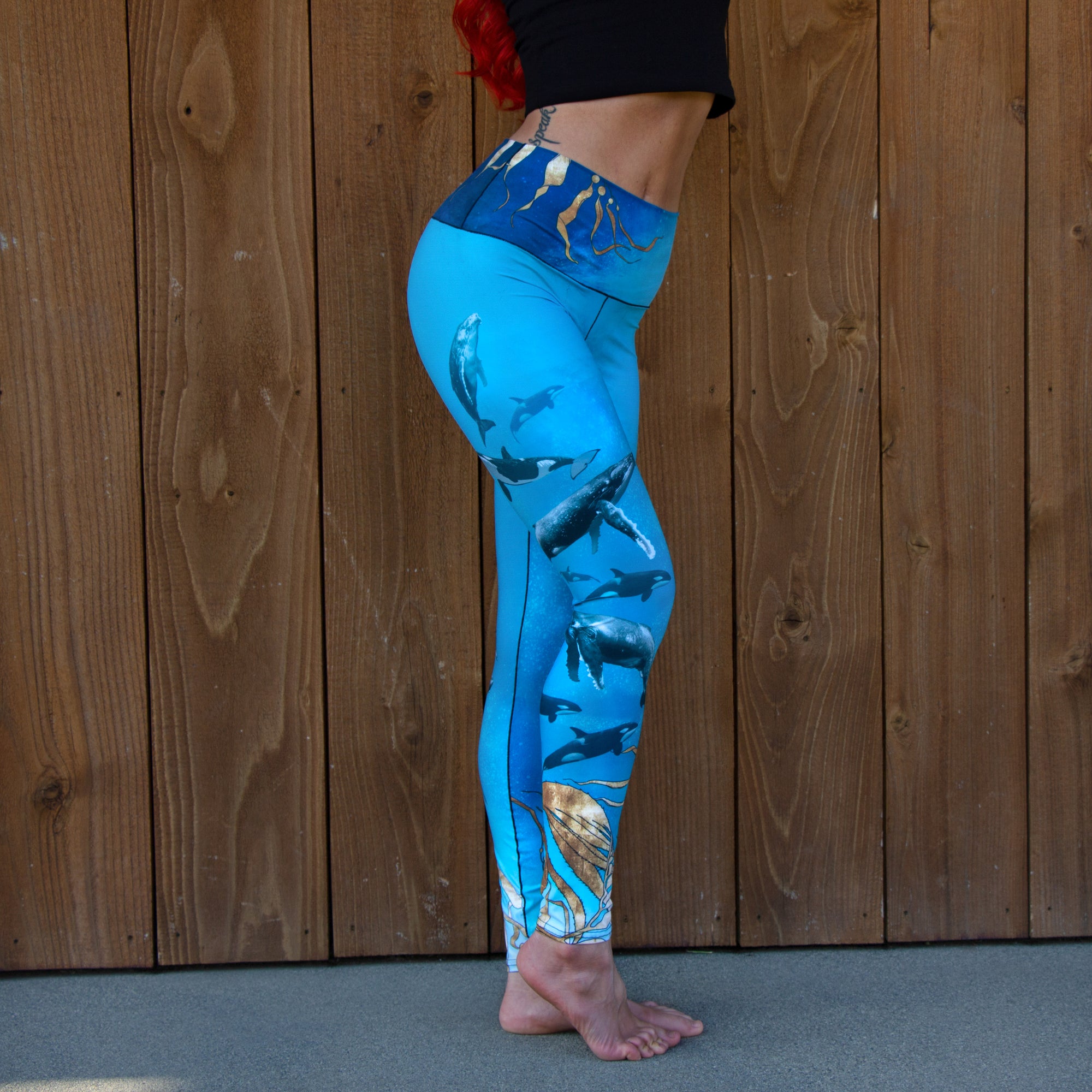 Whale Song Yoga Legging - Wanderlust + Wildhearts