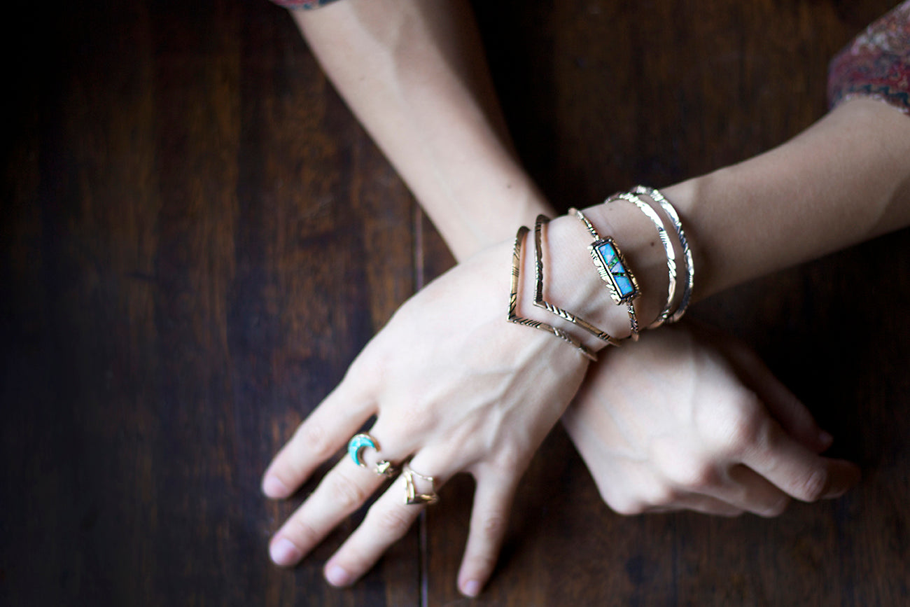 Carved Equilibrium Cuff - Wanderlust + Wildhearts