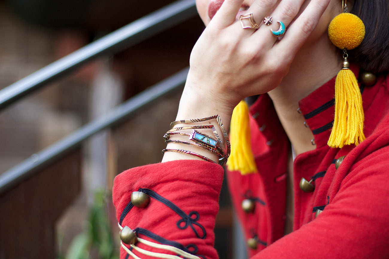 Carved Pinnacle Vee Cuff - Wanderlust + Wildhearts