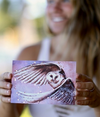 Owl- Gold Embossed Postcard - Wanderlust + Wildhearts