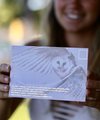 Owl- Gold Embossed Postcard - Wanderlust + Wildhearts