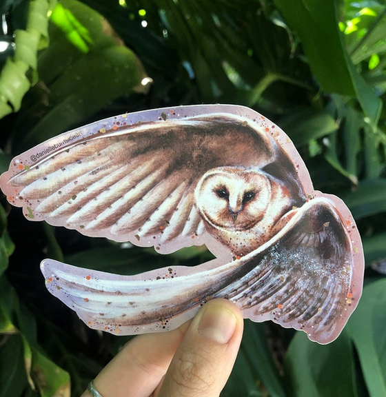 Owl- Copper Sticker - Wanderlust + Wildhearts