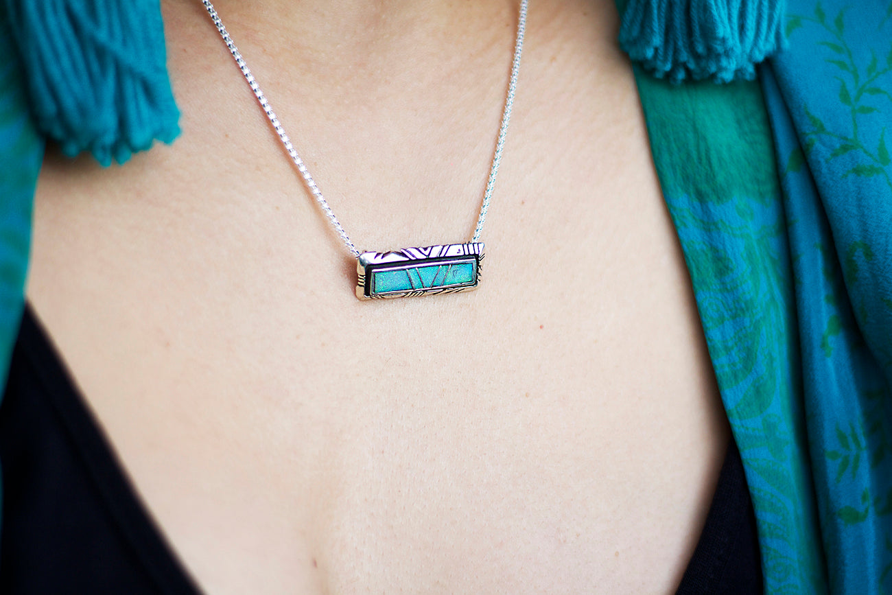 Carved Pinnacle Shadowbox Necklace - Wanderlust + Wildhearts