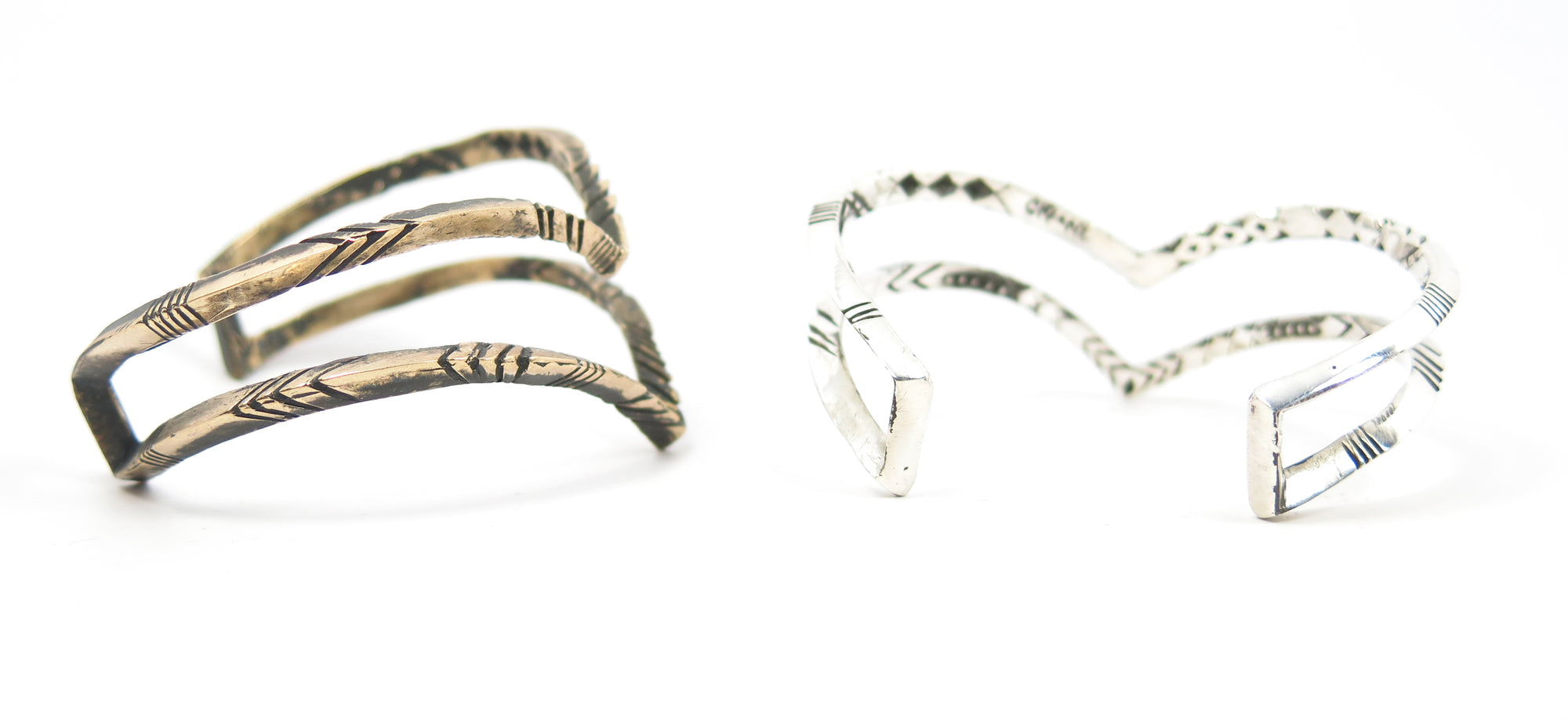 Carved Pinnacle Vee Cuff - Wanderlust + Wildhearts