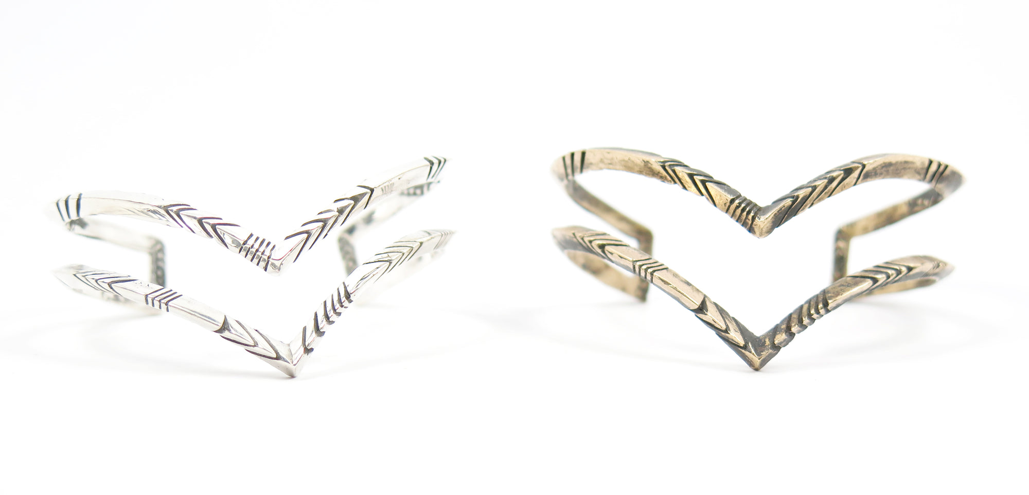 Carved Pinnacle Vee Cuff - Wanderlust + Wildhearts