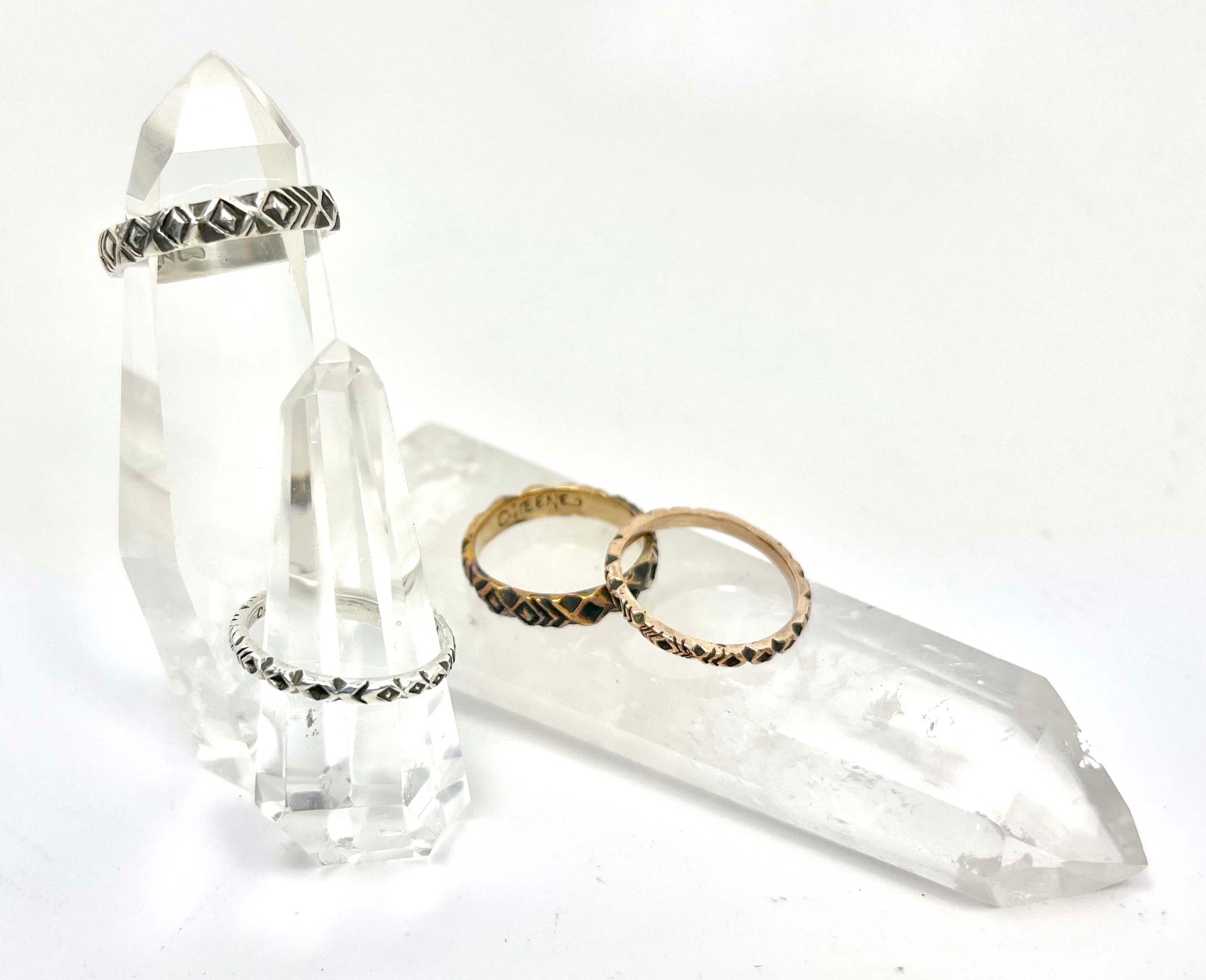 Carved Pinnacle Ring- Thin + Thick - Wanderlust + Wildhearts