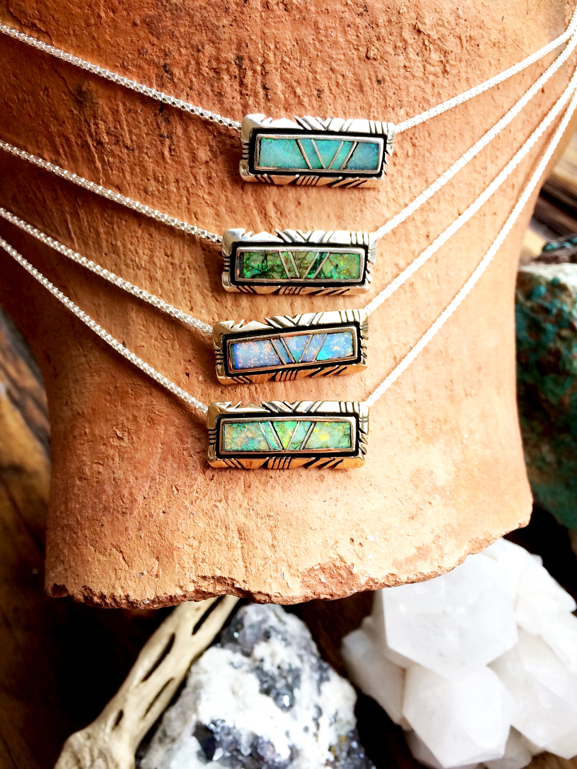 Carved Pinnacle Shadowbox Necklace - Wanderlust + Wildhearts