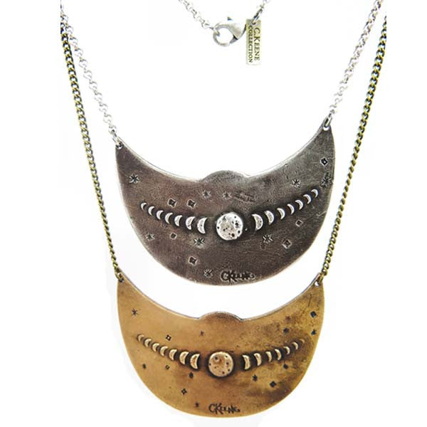 Lunar Cycle Timberline Wolves Necklace - Wanderlust + Wildhearts